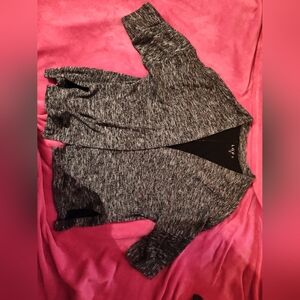 Anne Taylor LOFT Women's Charcoal Open-Front Cardigan